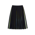 Striped Pleated Knit Skirt