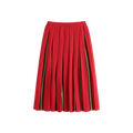 Striped Pleated Knit Skirt
