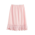Double-Layer Lace-Trim Skirt