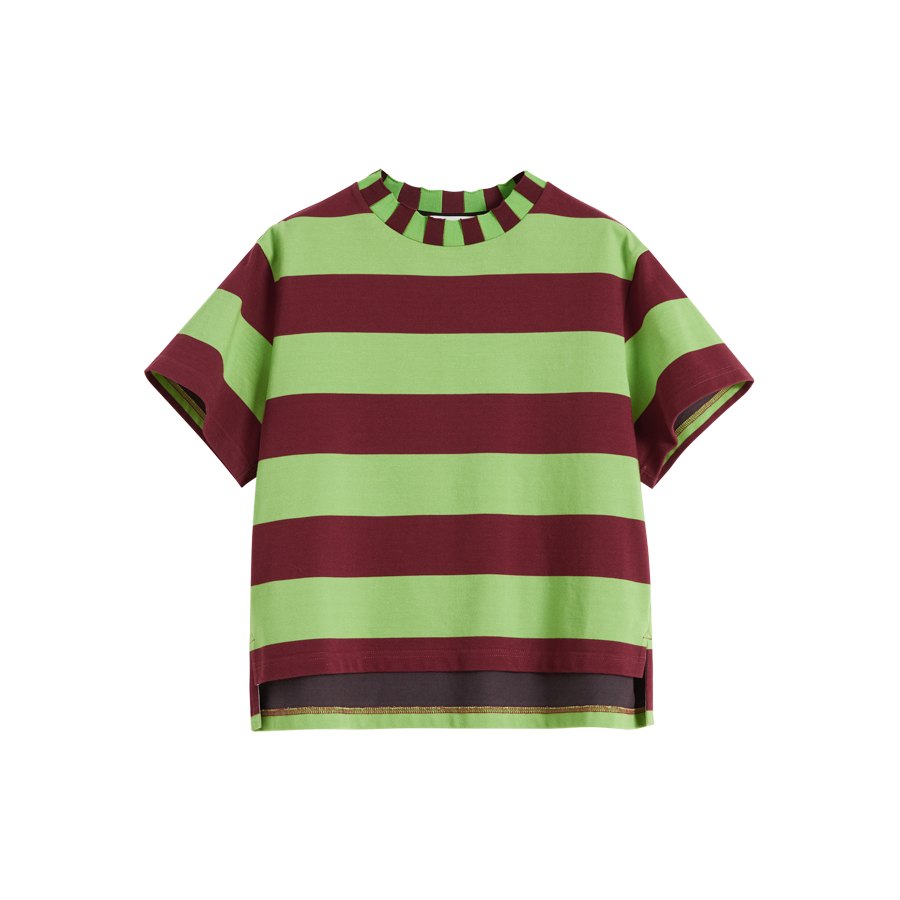 Contrast Stripe Boxy Tee