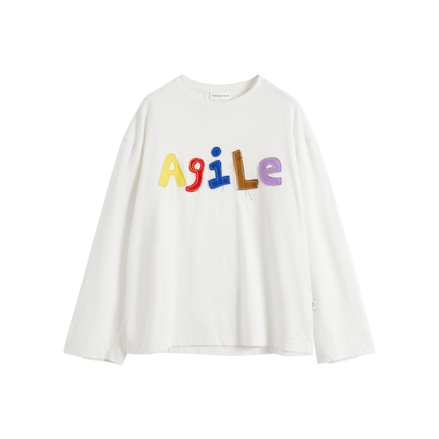 Alphabet Applique Long Sleeve Tee