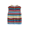 Striped Multi-Button Knit Vest