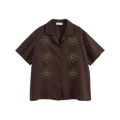 Floral Applique Embroidered Shirt