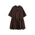 Beaded Lace-Up Loose Dress