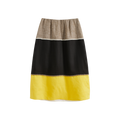Colorblock A-line Midi Skirt