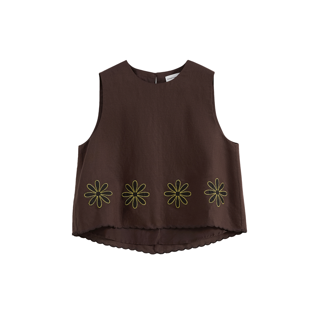 Floral Appliqué A-line Top