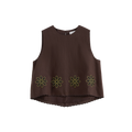 Floral Appliqué A-line Top