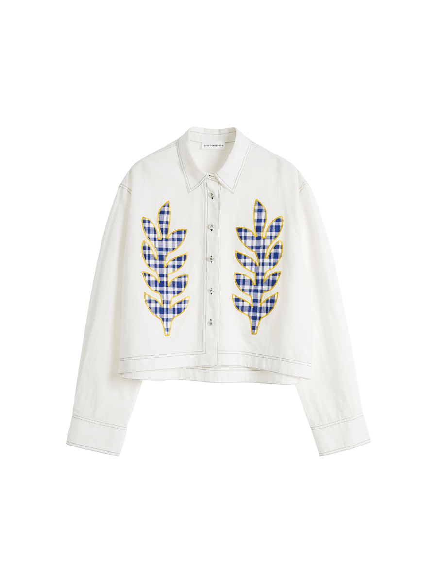 Appliqué Cropped Blouse