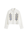 Appliqué Cropped Blouse