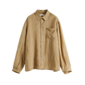 Camisa de ramio con logotipo bordado