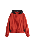 Hooded Colorblock Bomber Jacket