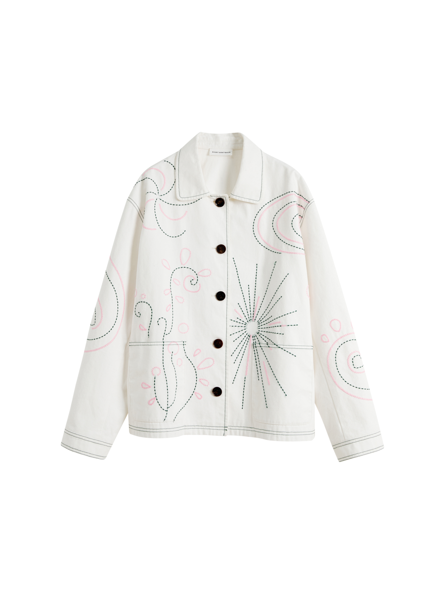 Embroidered Cargo Jacket