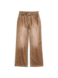 Distressed Washed Low-Rise Bootcut Jeans