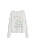 Pullover aus Cupro mit Print und langen Ärmeln