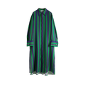 Abito lungo oversize in misto seta