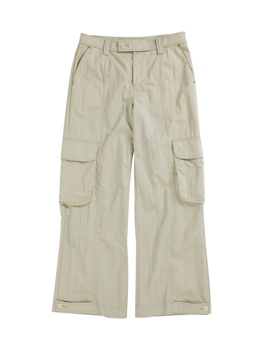 Distressed Washed Cargo Trousers