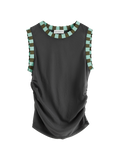 Colorblock Gathered Tank Top