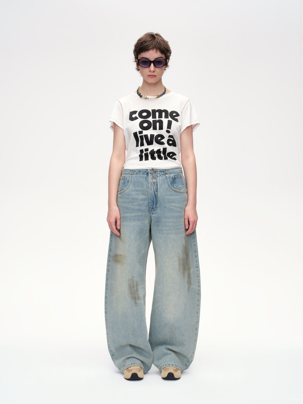 Slogan Print Slim Fit T‑shirt - 2