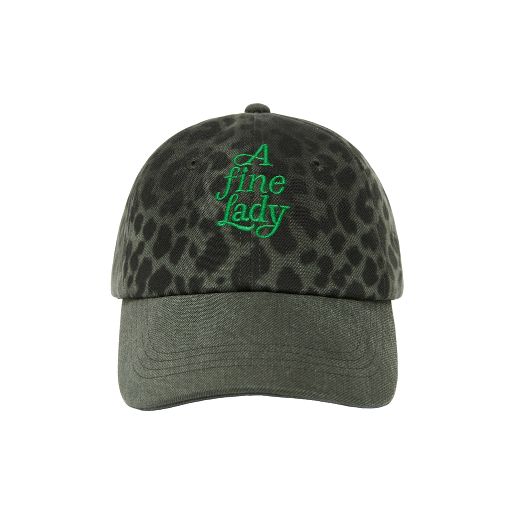 Embroidered Leopard Print Cap