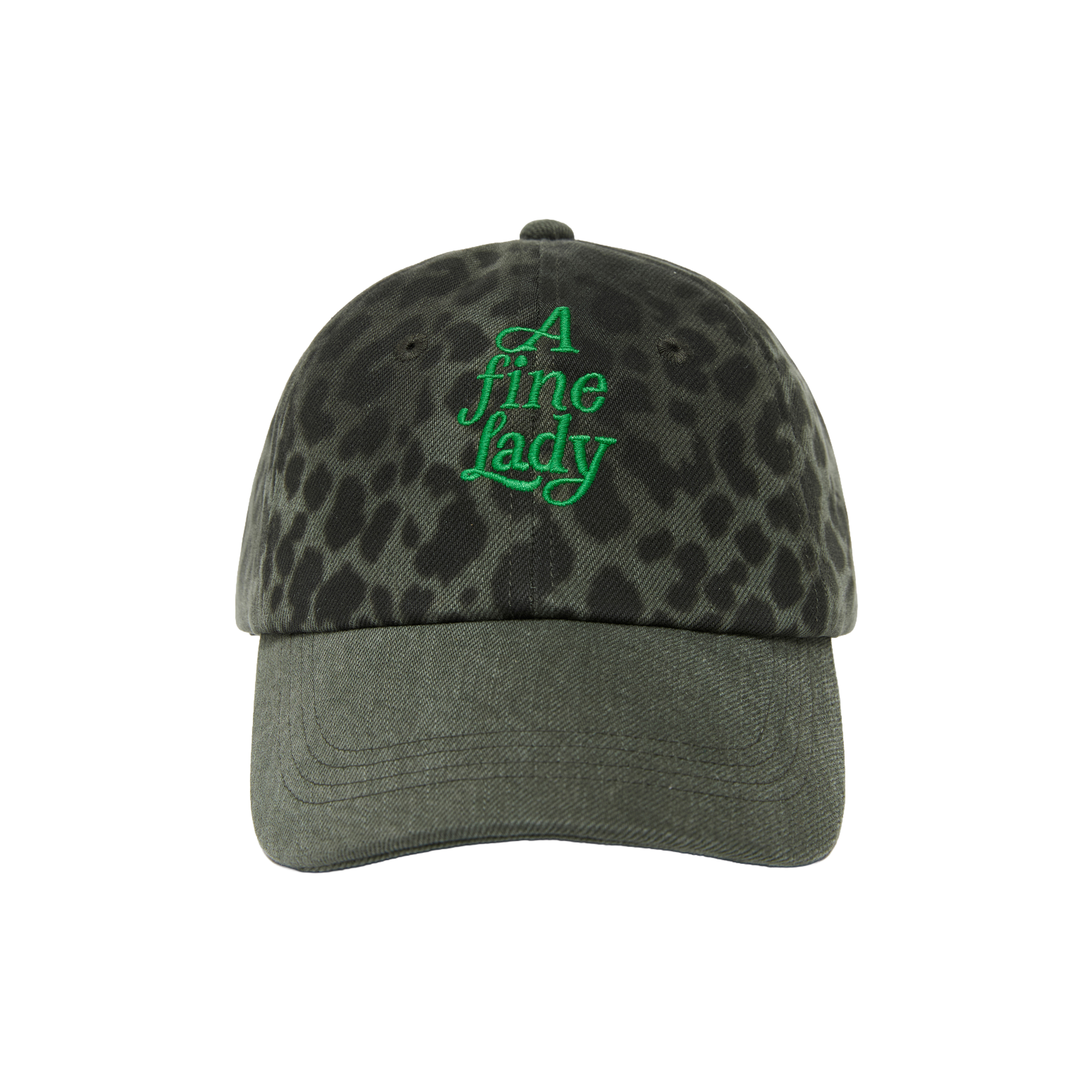 Embroidered Leopard Print Cap