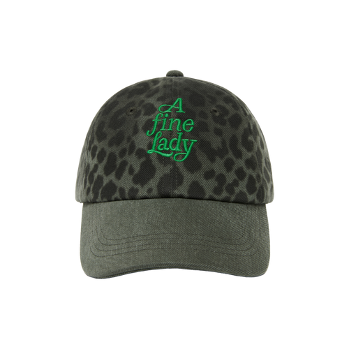 Embroidered Leopard Print Cap