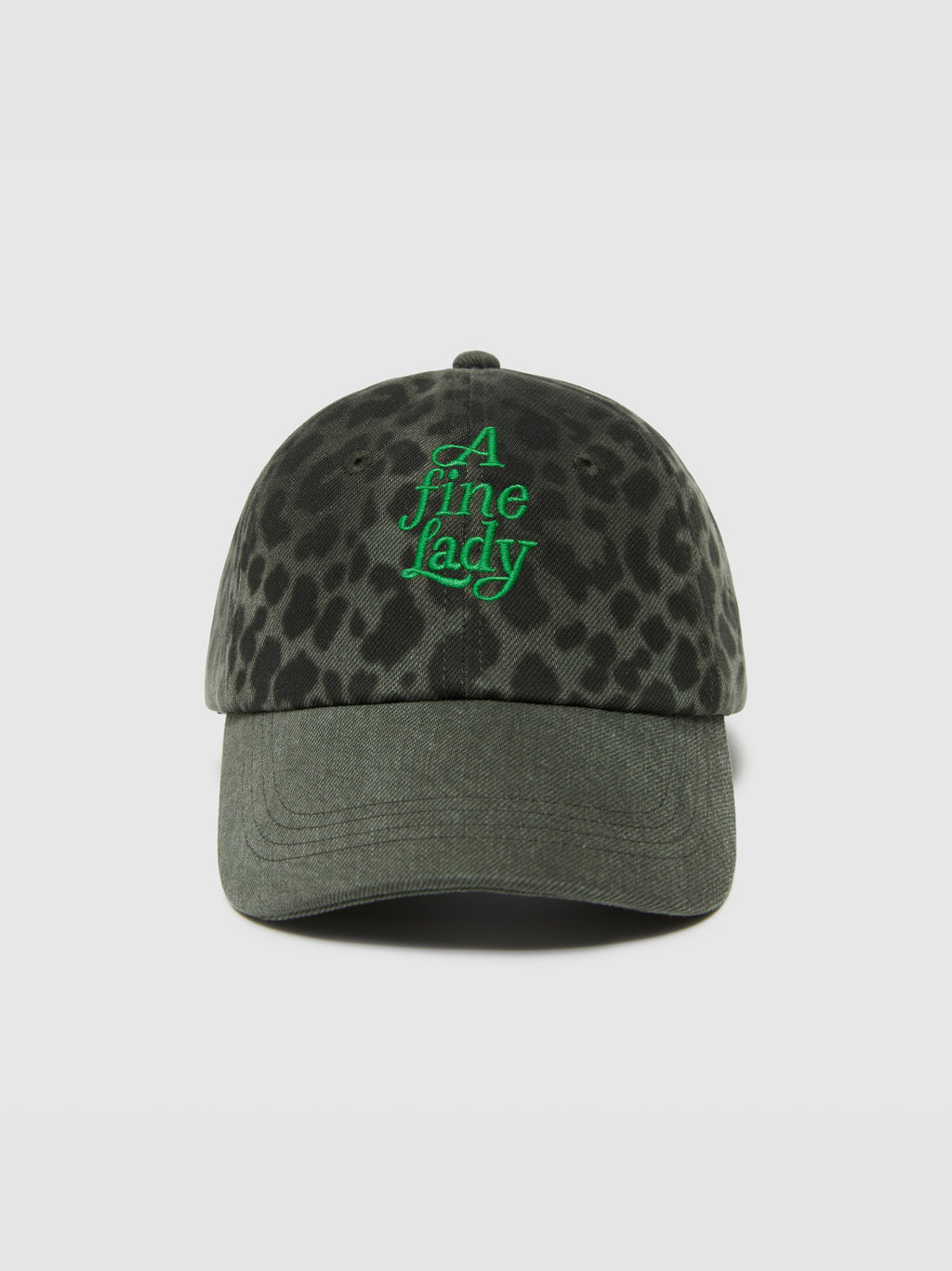 Embroidered Leopard Print Cap
