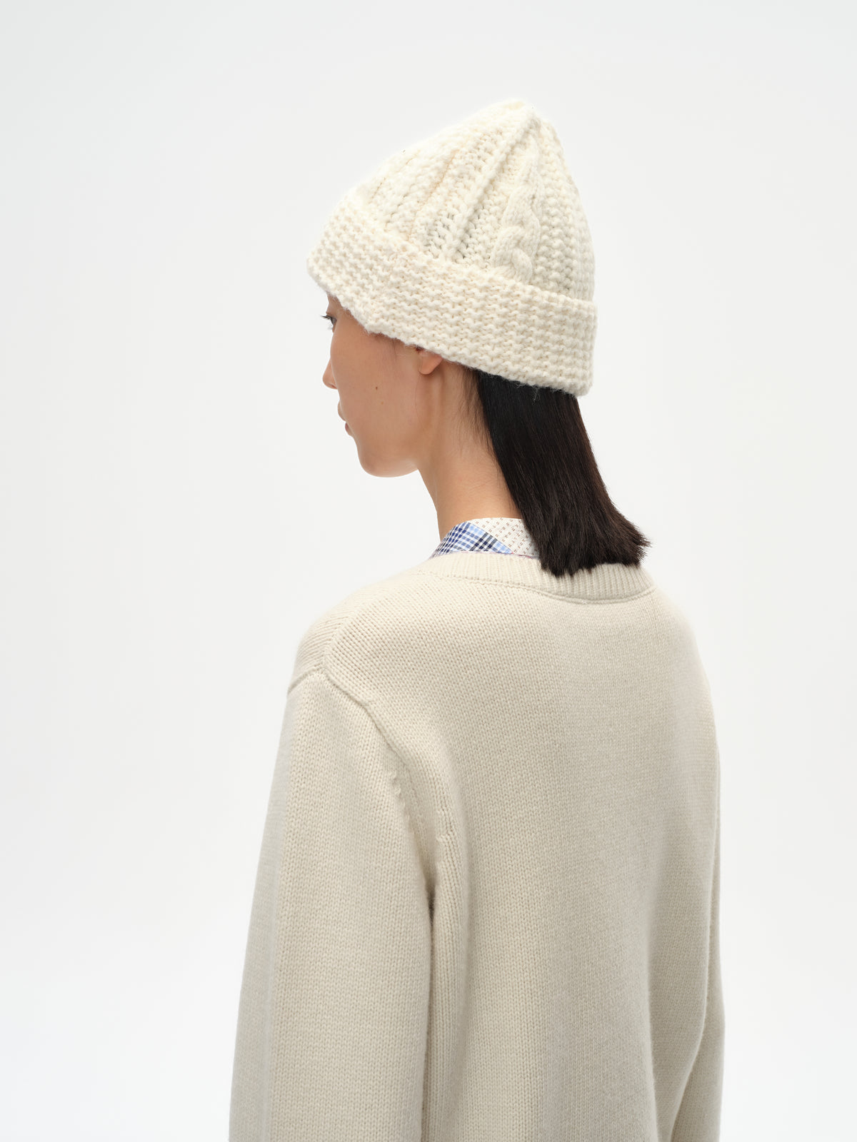Cable Knit Cuffed Beanie