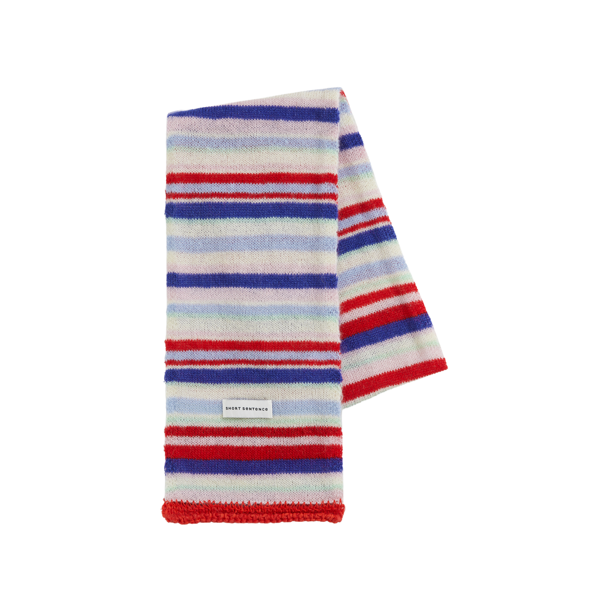Color-Block Striped Knit Scarf