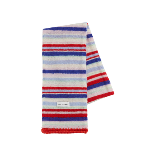 Color-Block Striped Knit Scarf