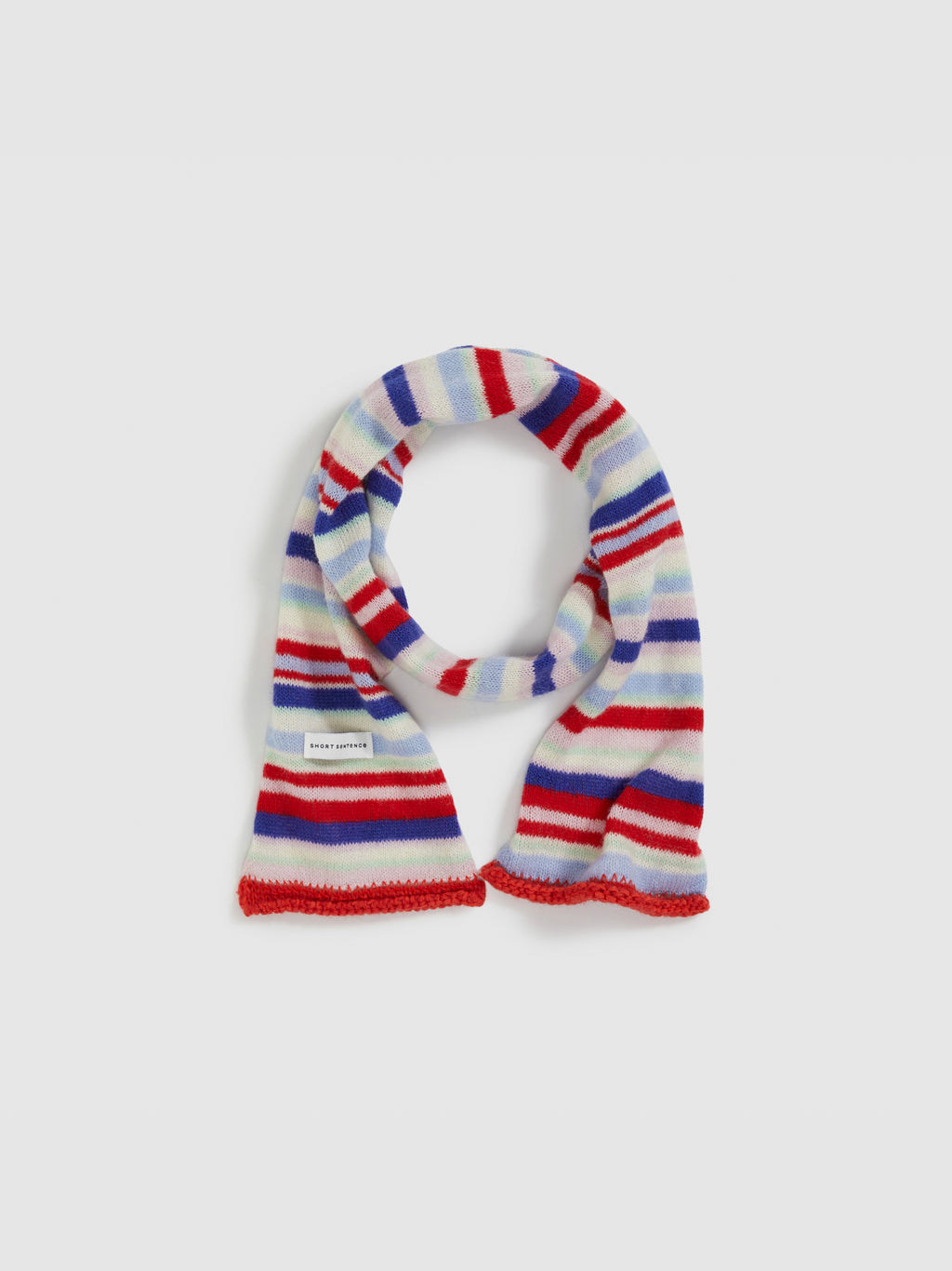 Color-Block Striped Knit Scarf