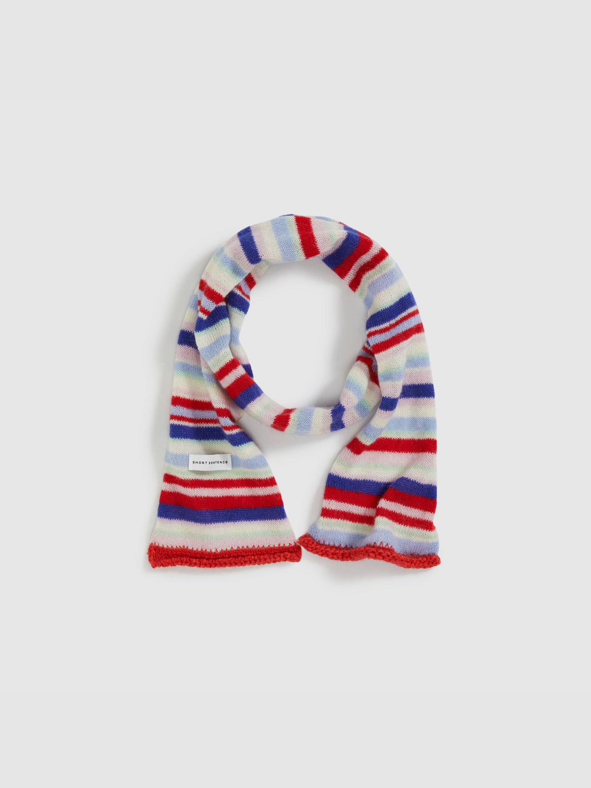 Color-Block Striped Knit Scarf