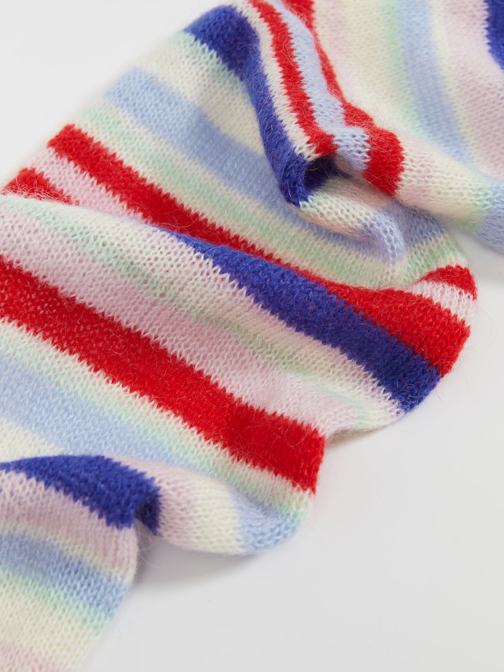 Color-Block Striped Knit Scarf