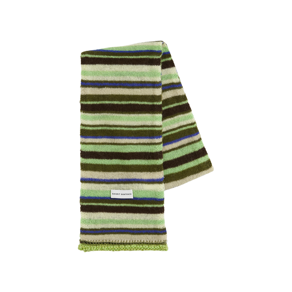 Color-Block Striped Knit Scarf