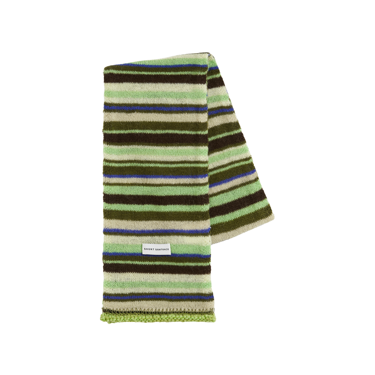 Color-Block Striped Knit Scarf