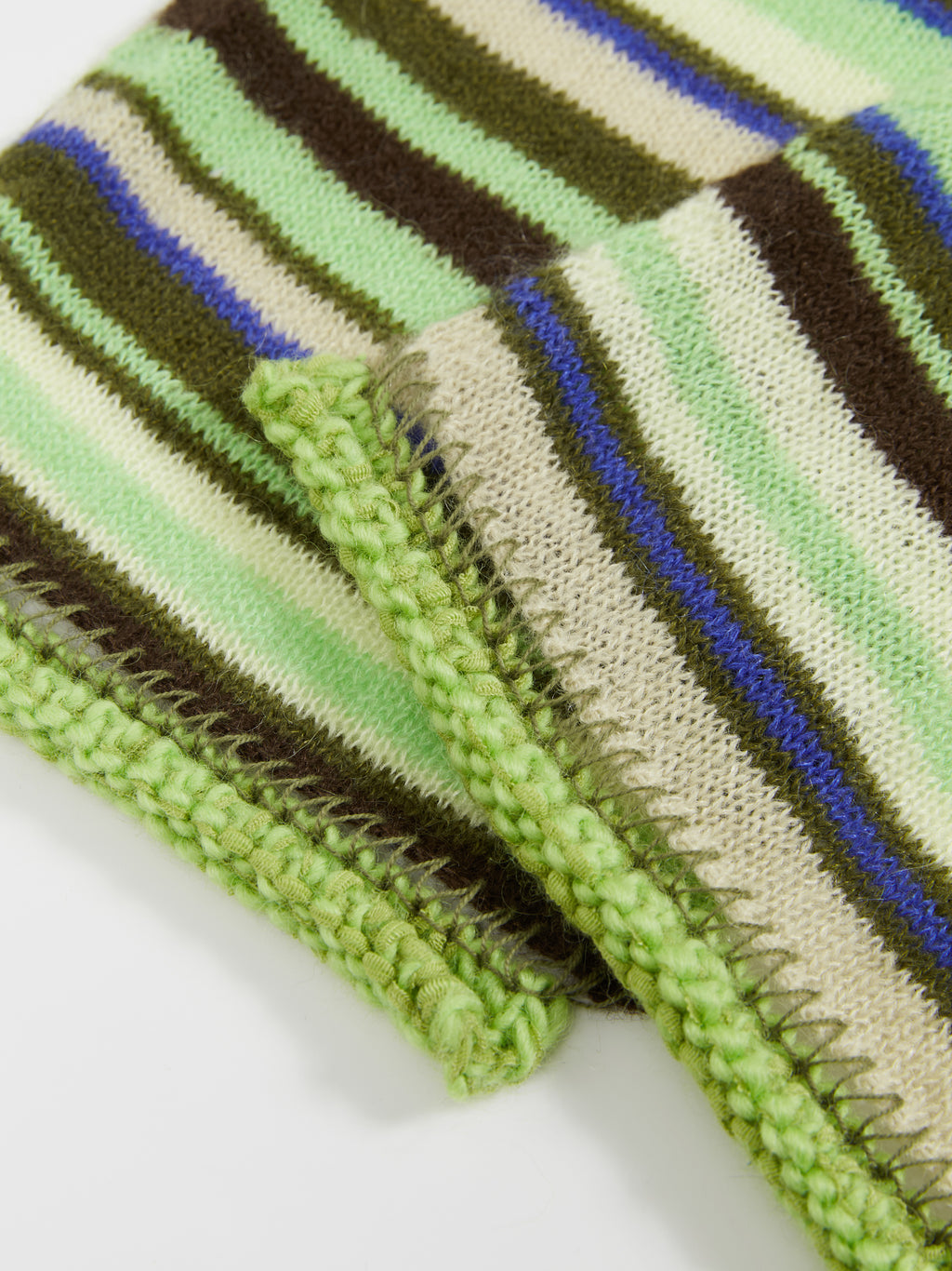 Color-Block Striped Knit Scarf