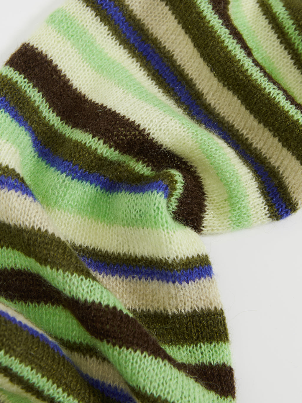 Color-Block Striped Knit Scarf