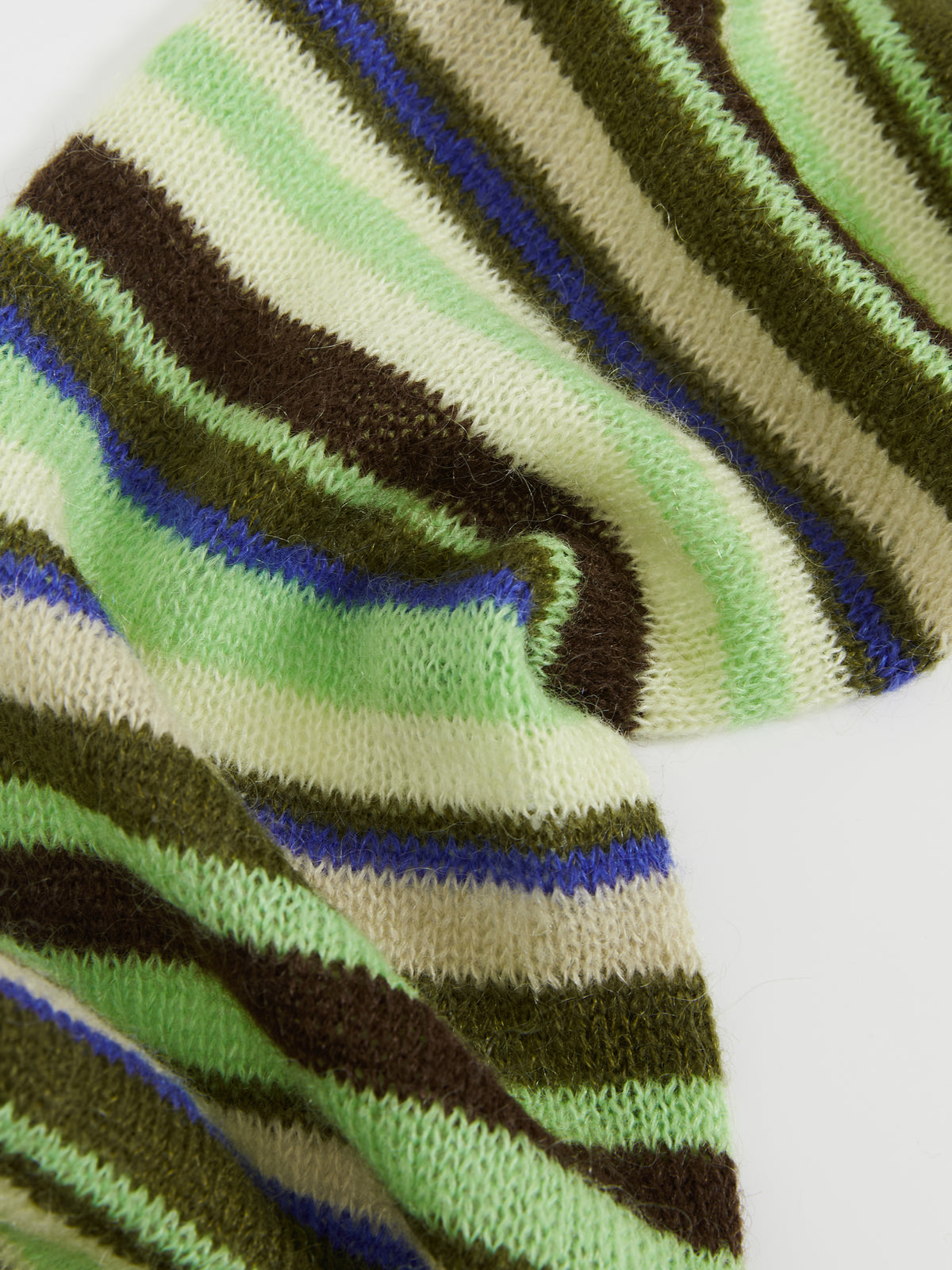 Color-Block Striped Knit Scarf