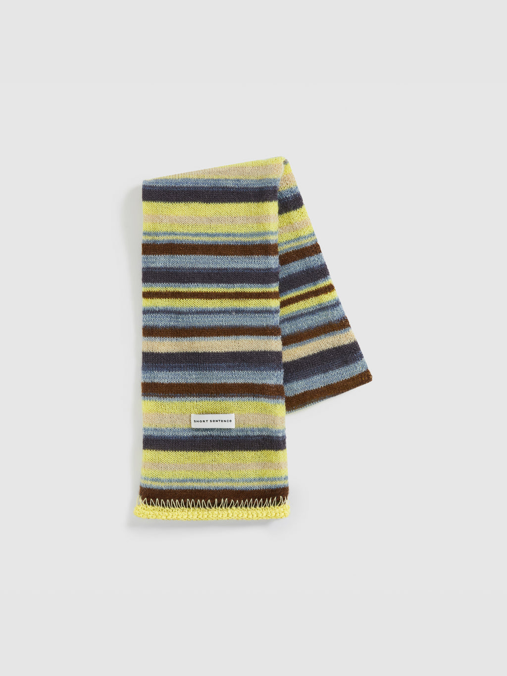 Color-Block Striped Knit Scarf