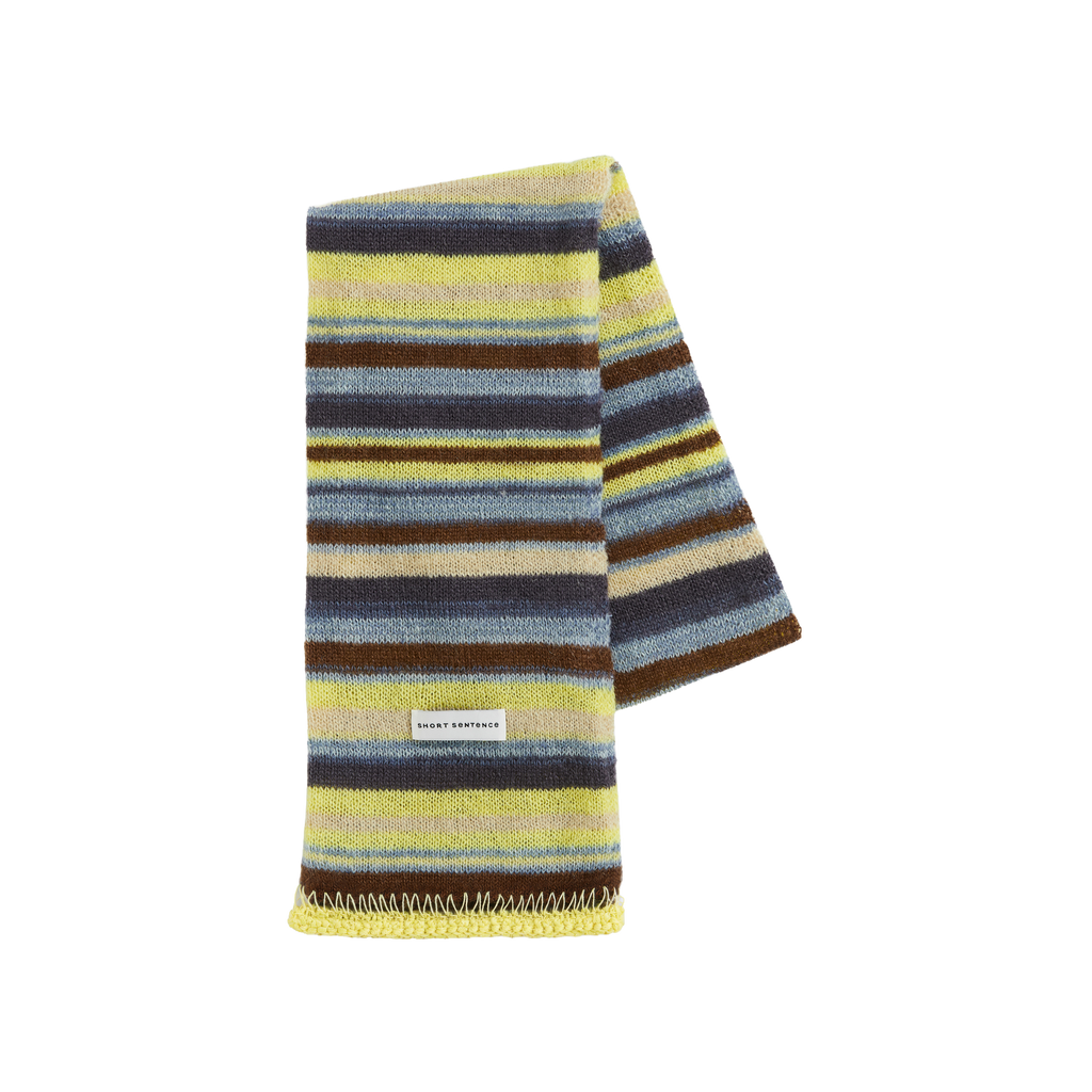 Color-Block Striped Knit Scarf