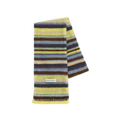 Color-Block Striped Knit Scarf