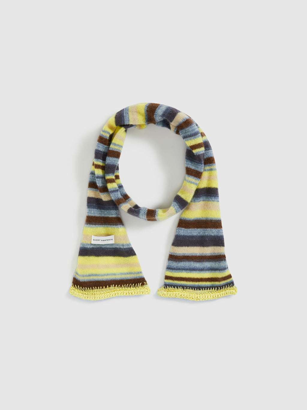 Color-Block Striped Knit Scarf