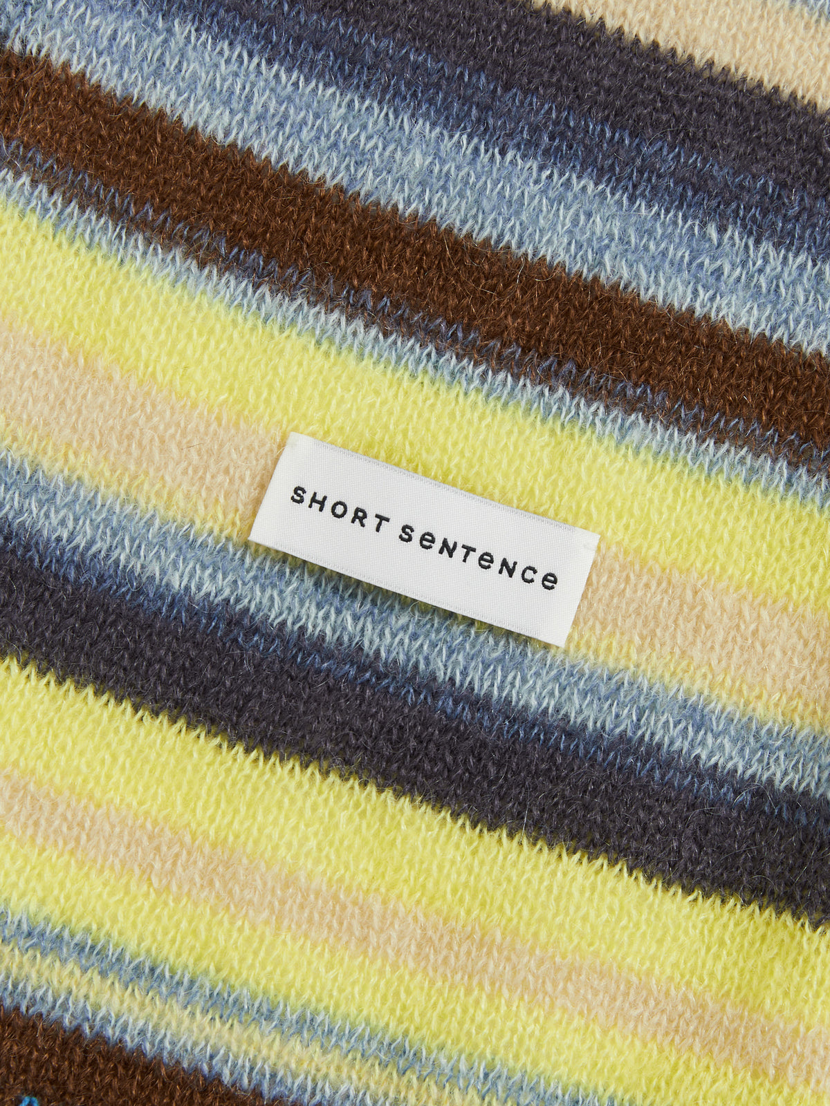 Color-Block Striped Knit Scarf