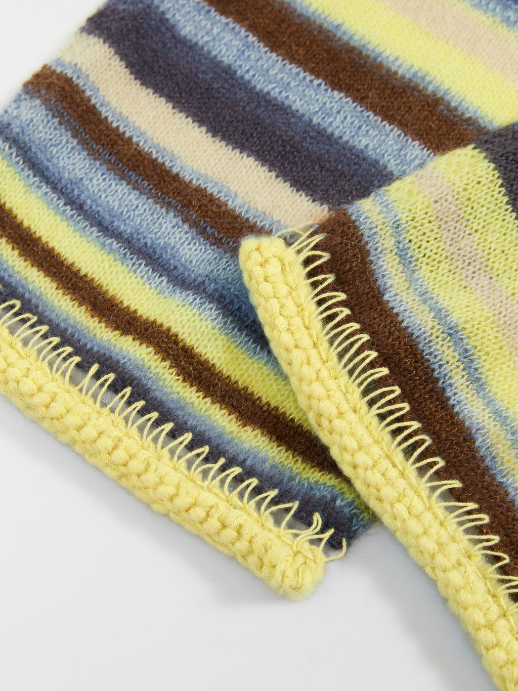 Color-Block Striped Knit Scarf