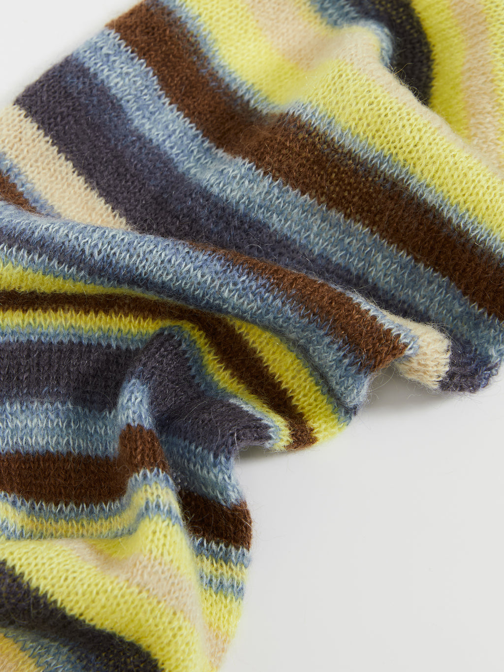 Color-Block Striped Knit Scarf