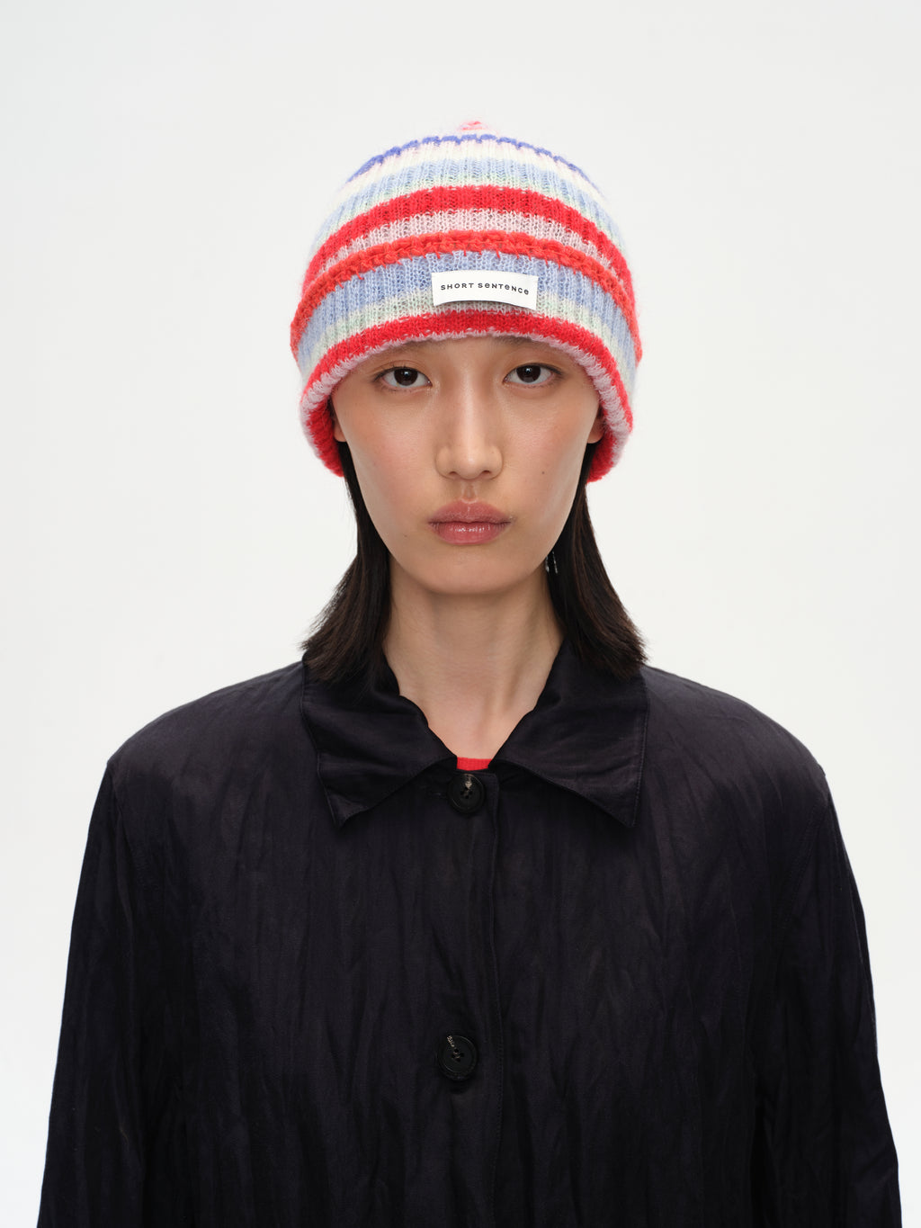 Color-Block Striped Knit Beanie