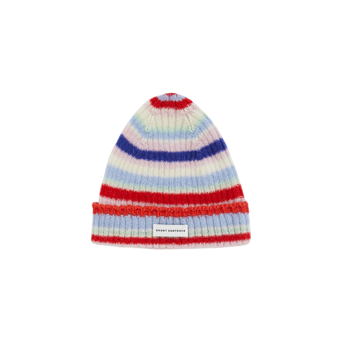 Color-Block Striped Knit Beanie