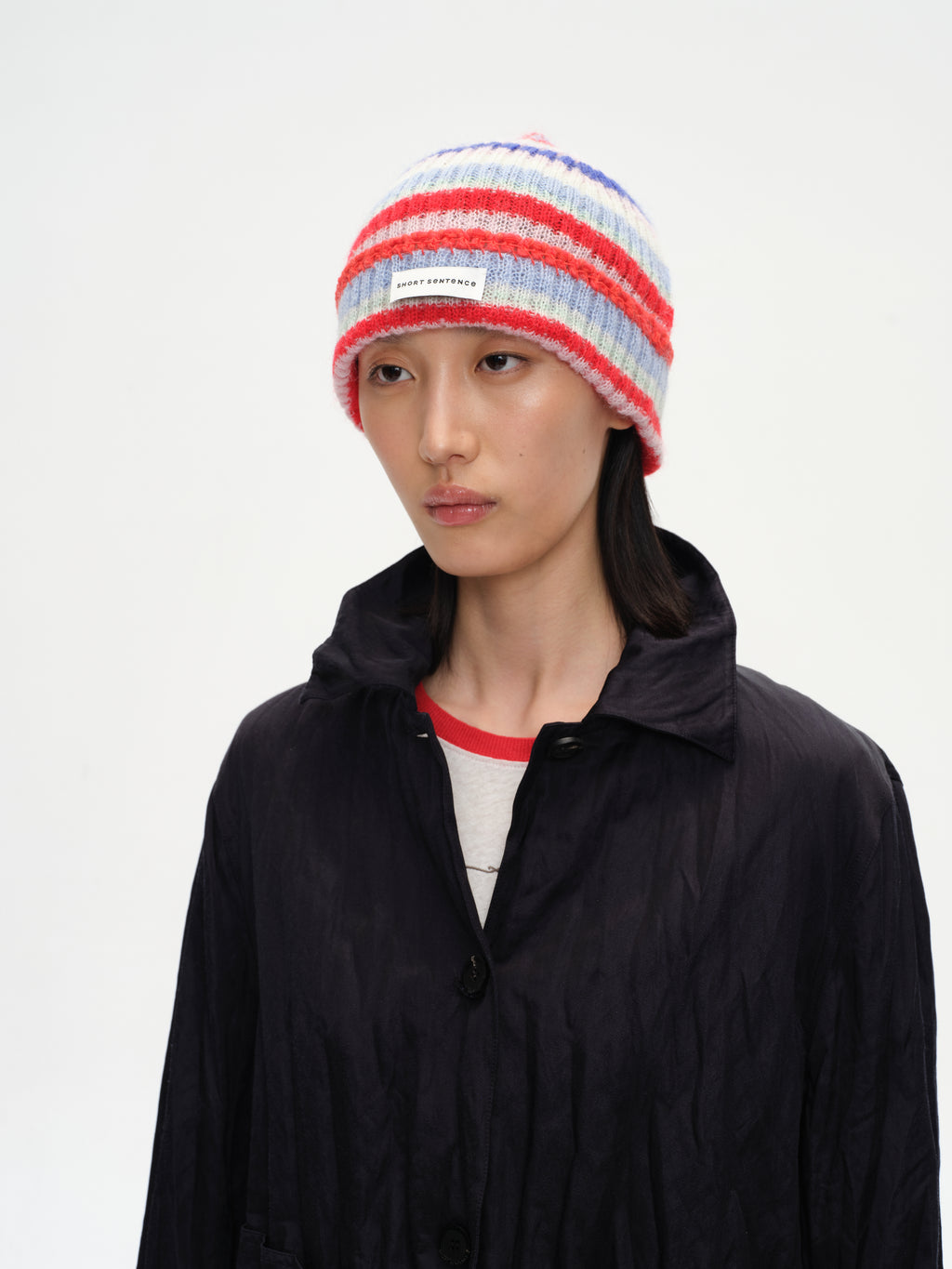 Color-Block Striped Knit Beanie
