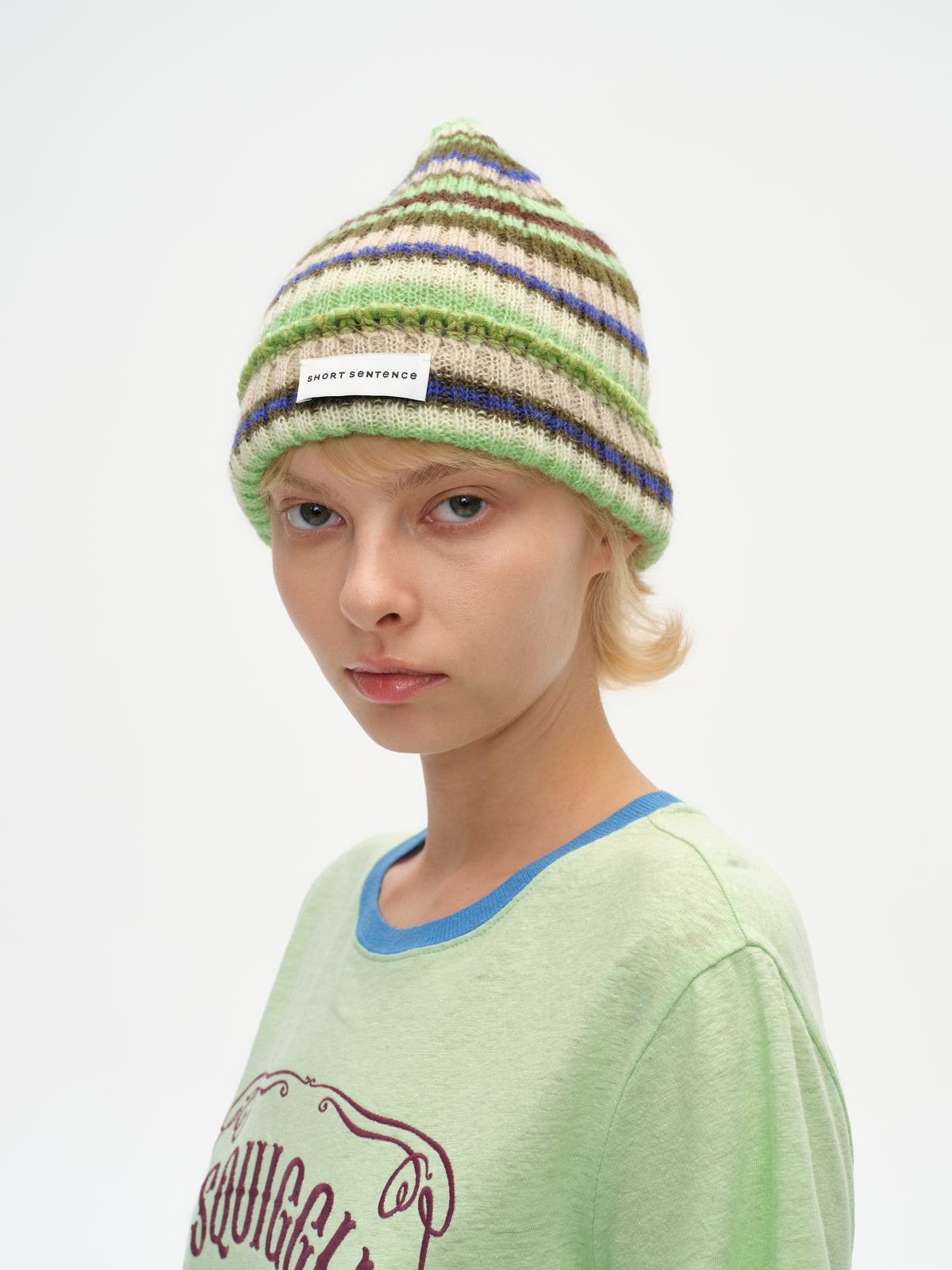 Color-Block Striped Knit Beanie