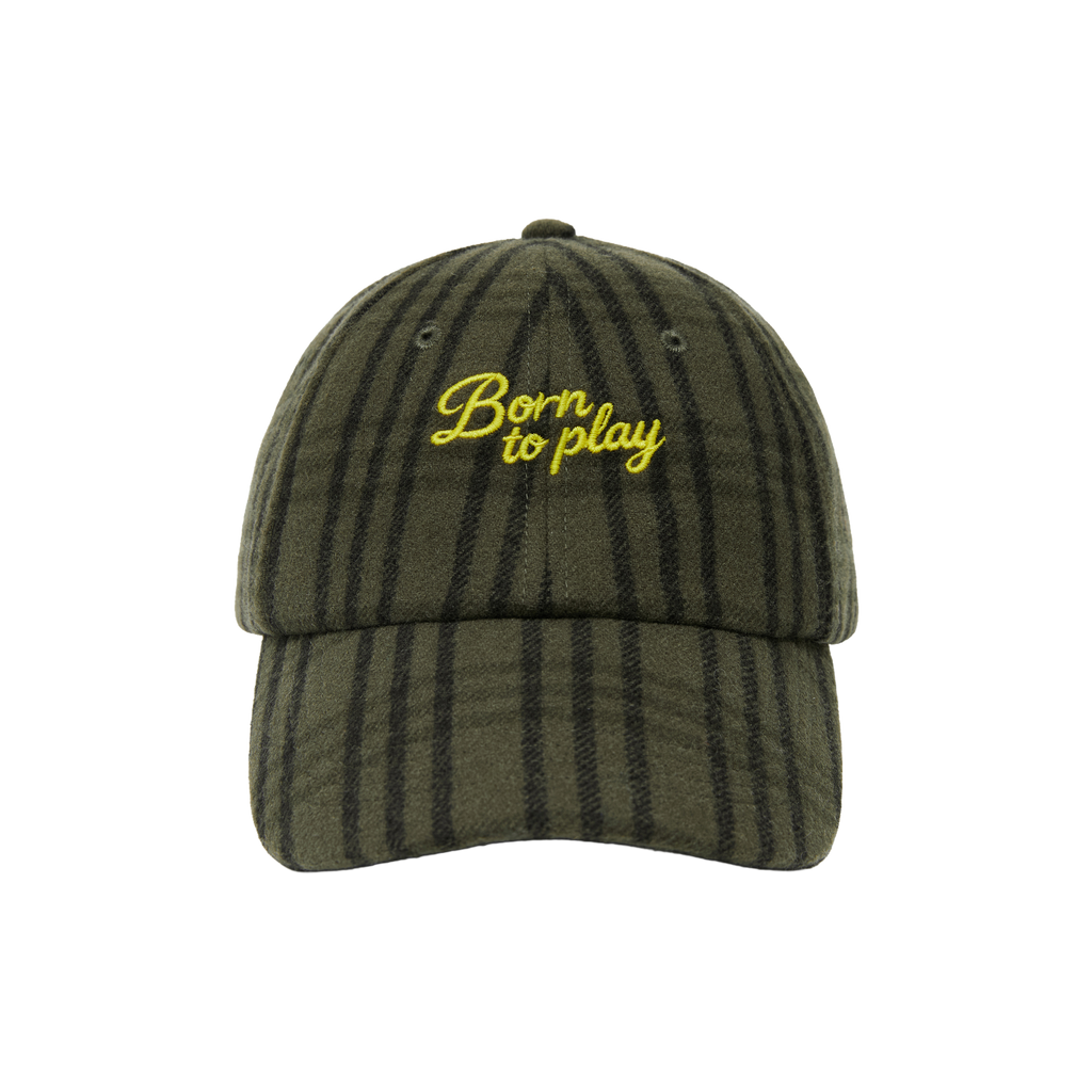 Embroidered Plaid Baseball Cap