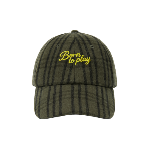 Embroidered Plaid Baseball Cap